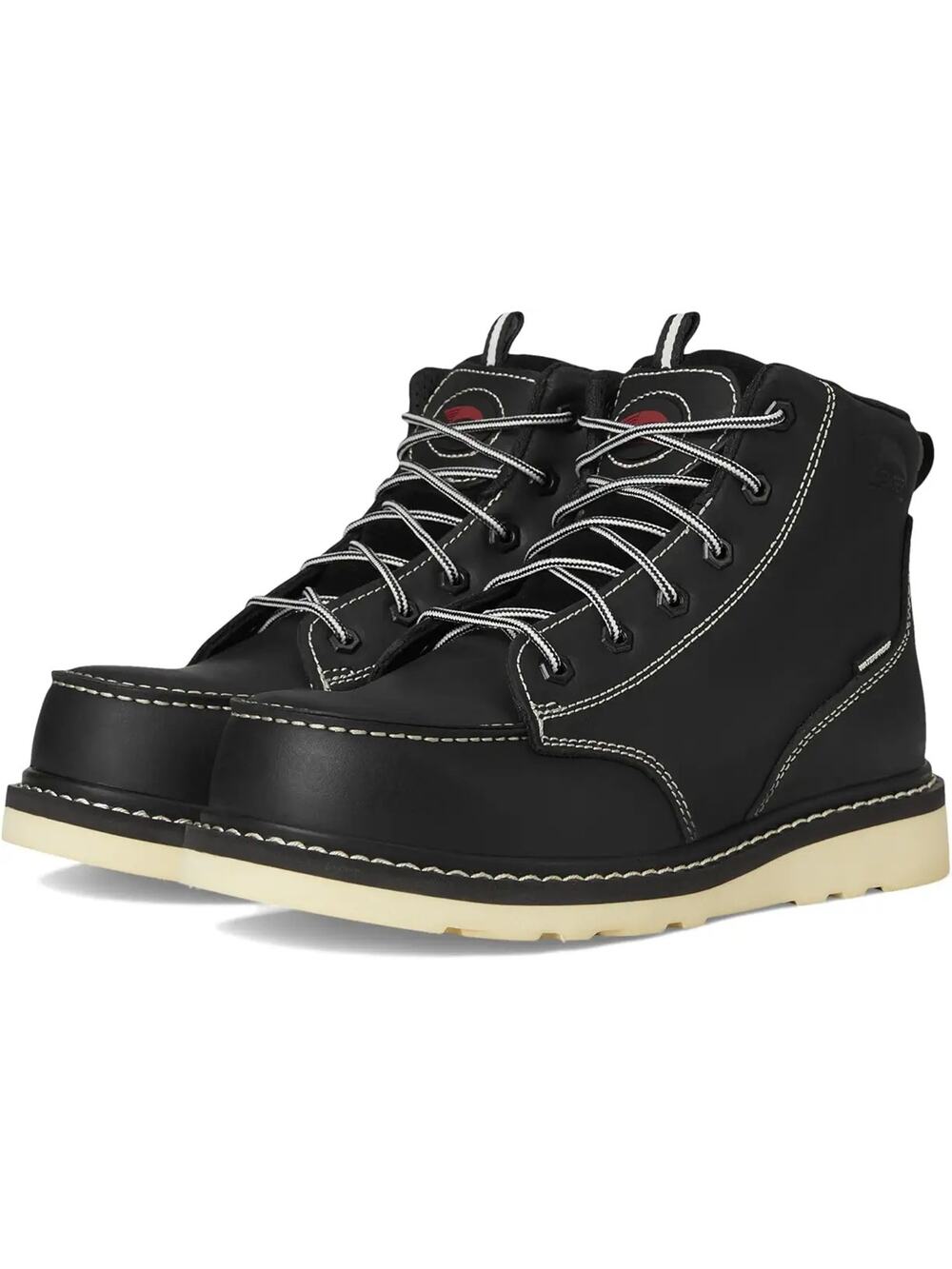 AVENGER Men Wedge Moc Carbon Safety Toe Work Boots 7 Wide Black Leather WP NIB